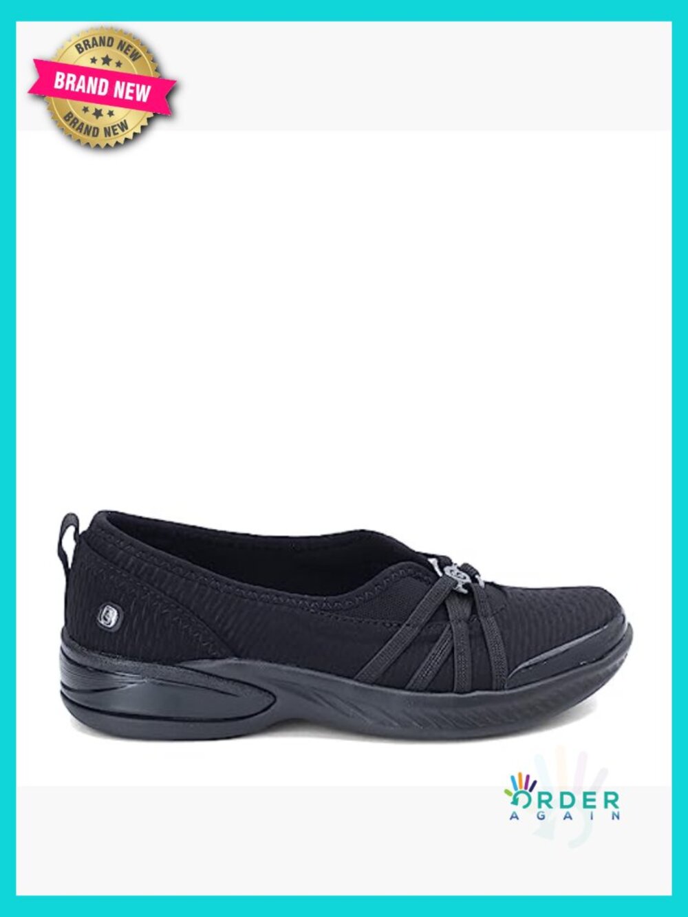Slip On Ballet Flats Round Toe Stretch Fabric Lightweight Memory Foam Cushioned - Picture 3 of 7